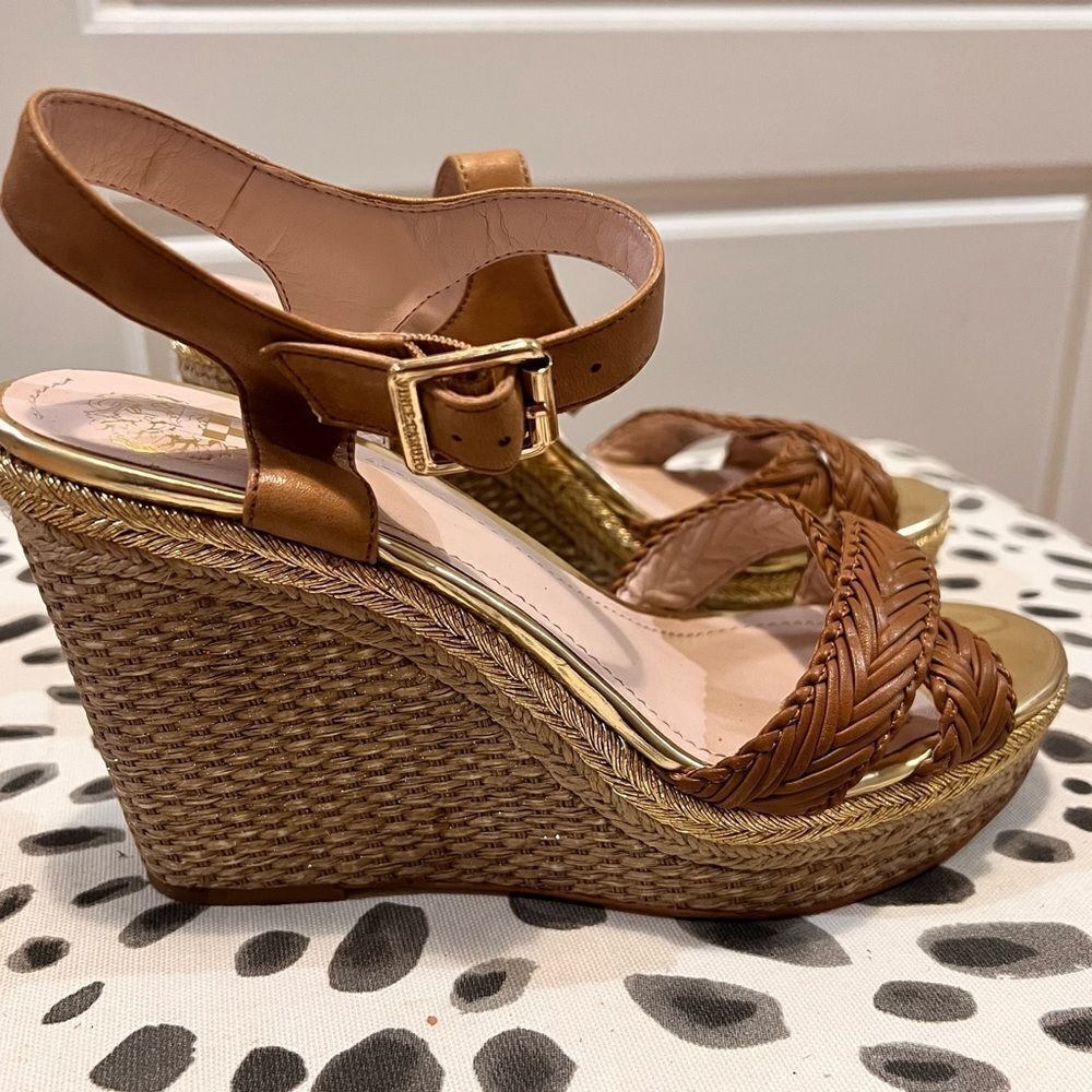 Vince Camuto Brown Espadrille Wedges